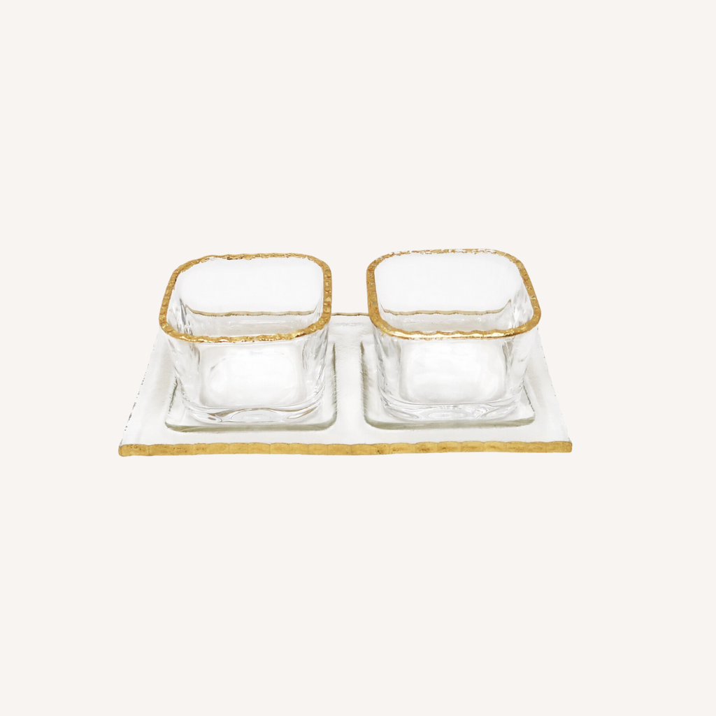 Bowl Relish Dish on Tray - 2 set