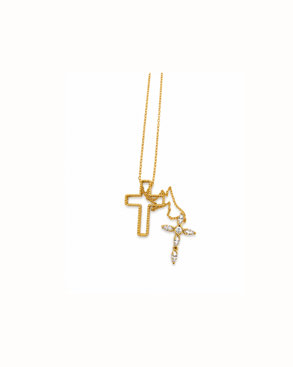 Double Cross Necklace