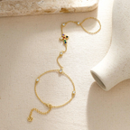 Seven Lights Fleur-De-Lis Cross Hand Chain