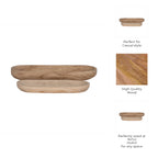 Natural Wood Decorative Plates (Set of 2) Brown 18/24 in.