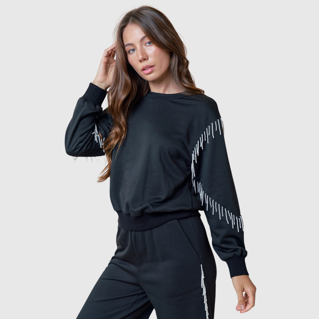 Beads Fringe Trim Lounge Set