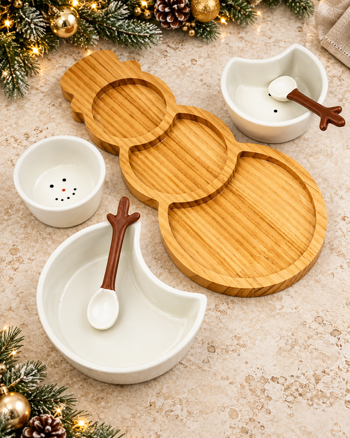 Snowman Appetizer Serving Tray