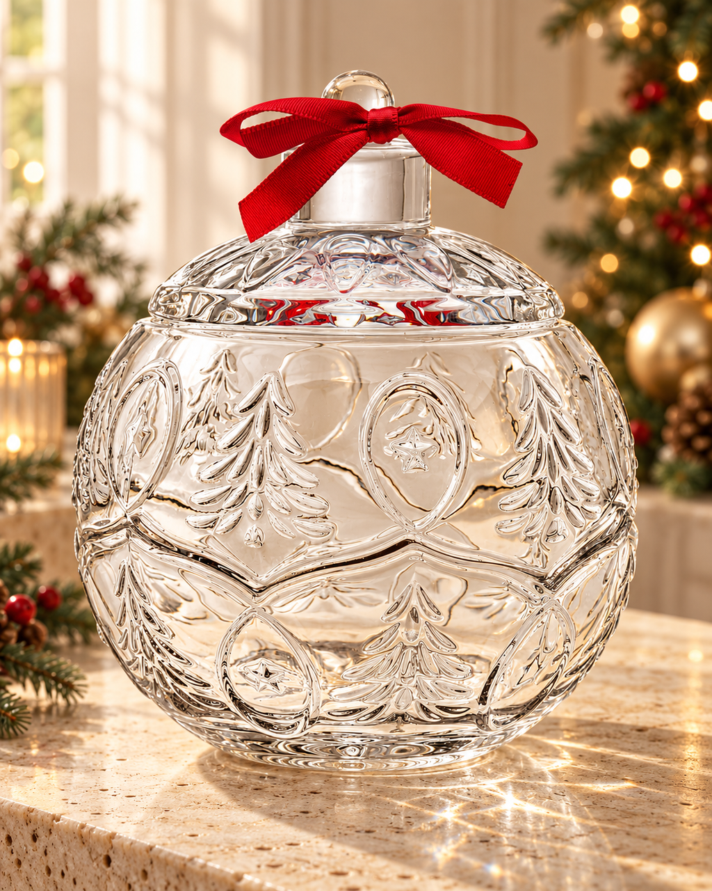 Christmas Ornament Glass Box