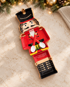 Nutcracker Ceramic Tray On Wood Board