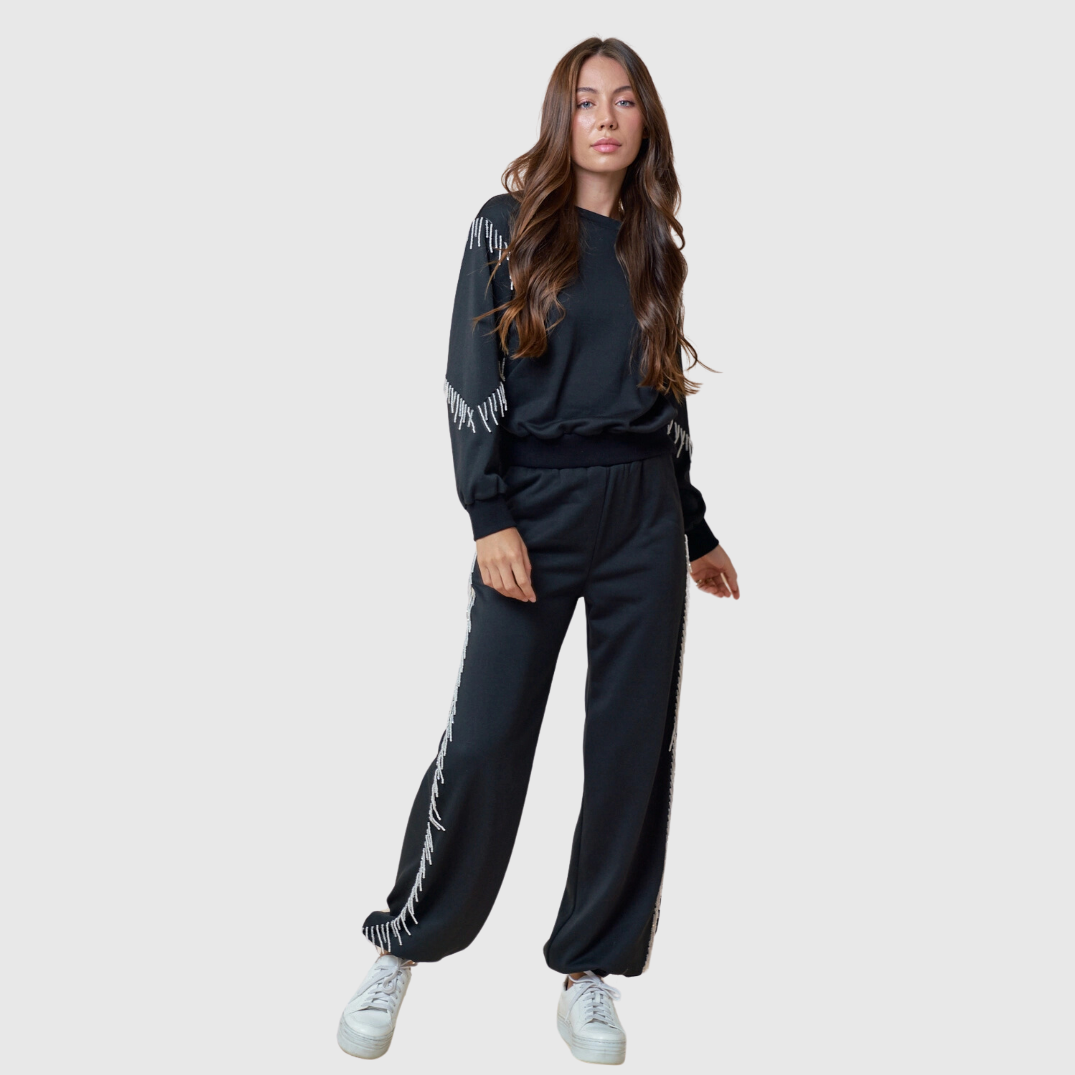 Beads Fringe Trim Lounge Set