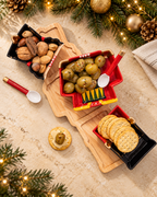 Nutcracker Ceramic Tray On Wood Board