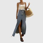 Long Denim Skirt