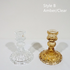 Glass Candlestick Holder