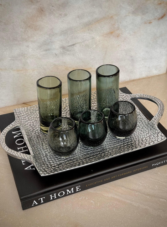 MX Set of 6 Shot Glasses with Tray