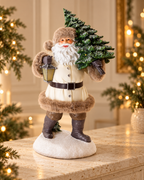 Led Santa with Tree and Lantern