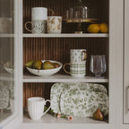 Stacking Green Delft Melamine Tray Set