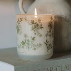 Green Delft Candle