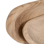 Natural Wood Decorative Plates (Set of 2) Brown 18/24 in.