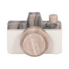 Decorative Figurine - Multicolor Marble Camera Shape, 5 in.