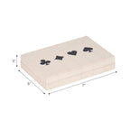 Table Game - White/Black Wood Casual Cards & Dice Box