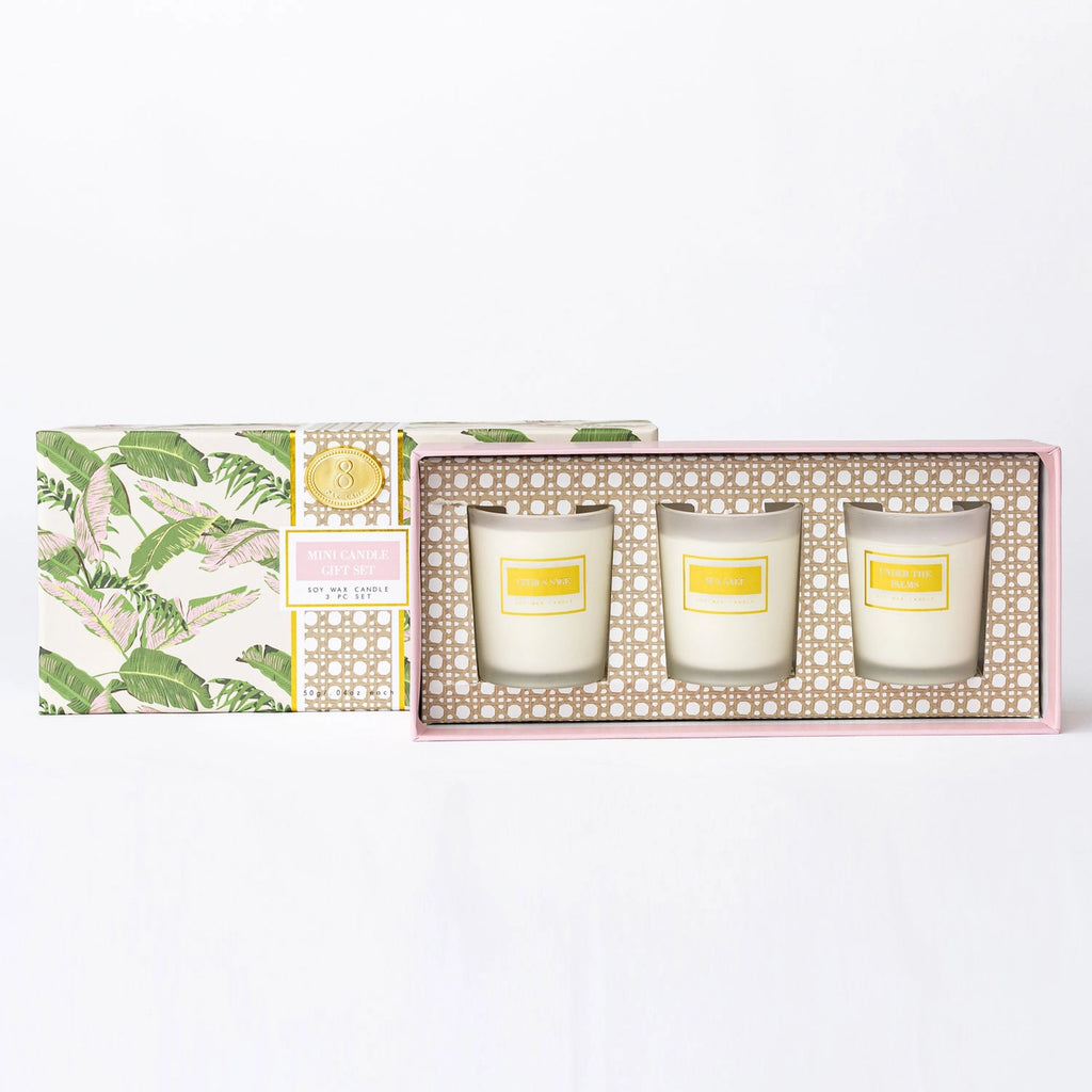 Natural Botanical 3 Piece Assorted Candle Boxed Set
