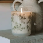 Green Delft Candle